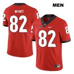 Men's Georgia Bulldogs NCAA #82 Kolby Wyatt Nike Stitched Red Legend Authentic College Football Jersey OKU4054XH